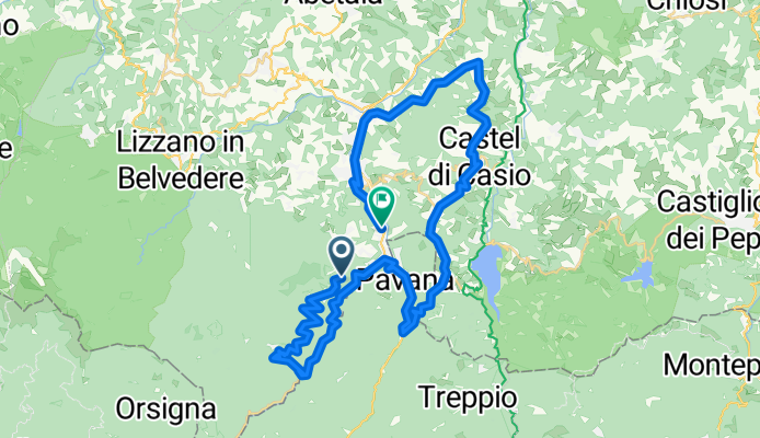 Da Via Provinciale 2, Lustrola a Via Valdoppio 5, Ponte della Venturina