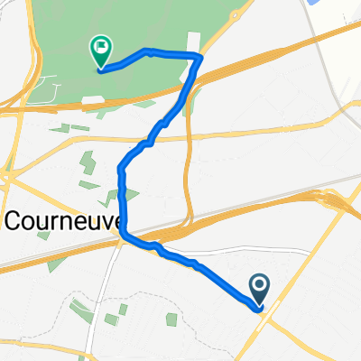 De 127 Avenue Jean Jaurès, La Courneuve à Parc Départemental de la Courneuve, La Courneuve