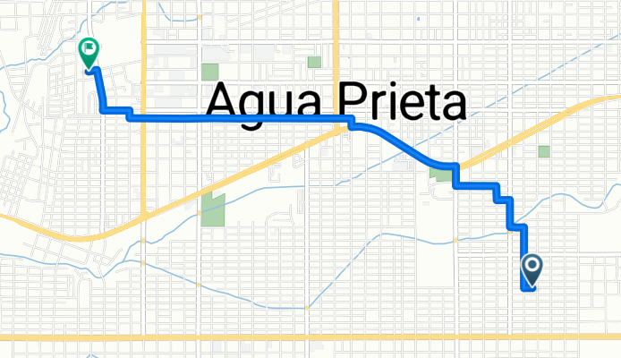 De Avenida 35 4231, Agua Prieta a Avenida 2 1643, Agua Prieta