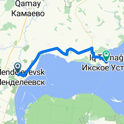 От улица Дружбы 4, Менделеевск до Unnamed Road, Ык Тамагы