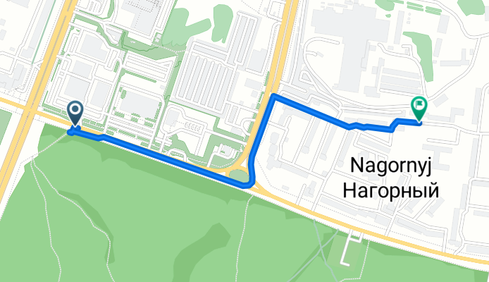 От Ленинский проспект 6Б, Йошкар-Ола до Кирпичная улица 6А, Йошкар-Ола