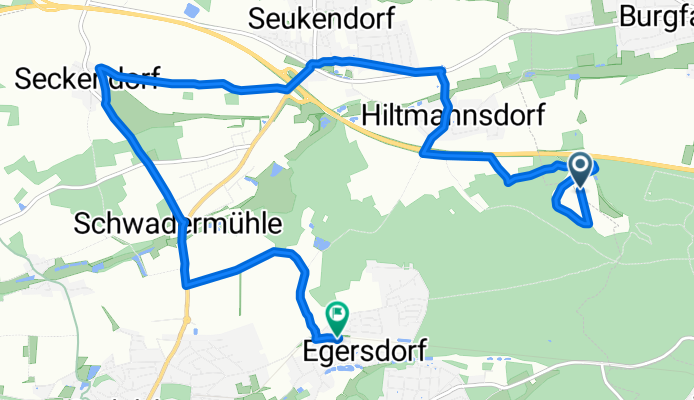Route nach An der Bahn 6D, Cadolzburg