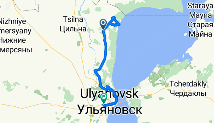 От Ишеевка 20, Дворики до проспект 50-летия ВЛКСМ 7, Ульяновск