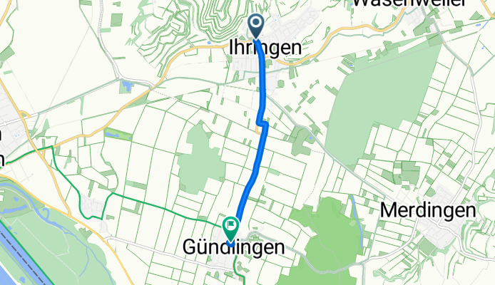 Bachenstraße 10, Ihringen nach Milchstraße 30, Breisach am Rhein