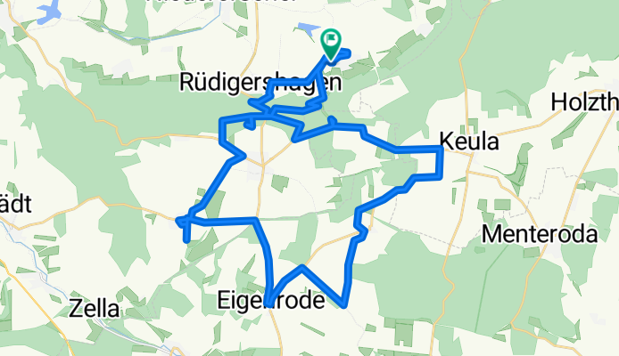 Kirchstraße 3A, Deuna nach Unterer Koppenhagen 16, Deuna