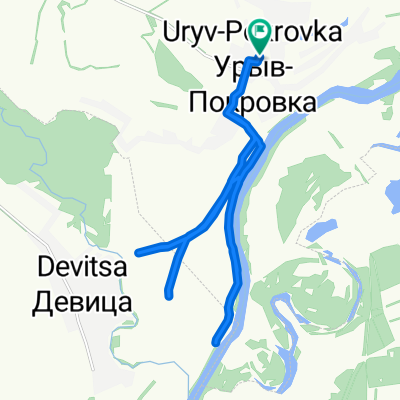 От Unnamed Road, Урыв-Покровка до Unnamed Road, Урыв-Покровка