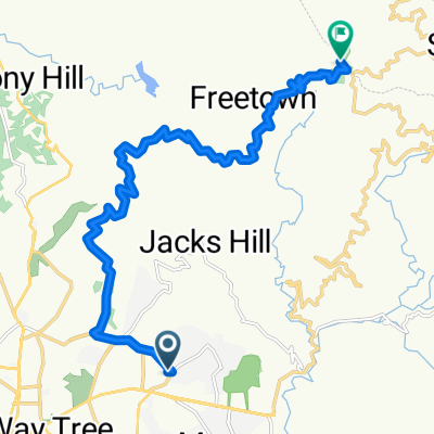 Route from Gloucester Avenue, Kingston