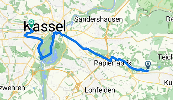 Mühlenstraße 3, Kaufungen nach Goethestraße 1, Kassel