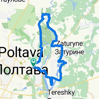 От вулиця Верховинця 15, Полтава до вулиця Верховинця 15, Полтава