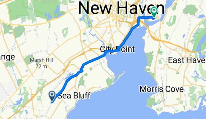 Benham Hill Road 282, West Haven to River Street 115, New Haven