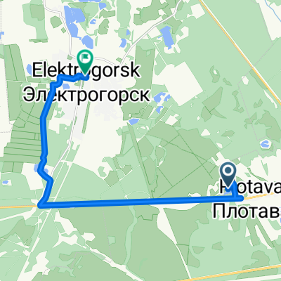 От Горьковское шоссе до улица Советская 2А, Электрогорск
