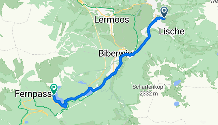 Route von Wettersteinstraße 24, Ehrwald