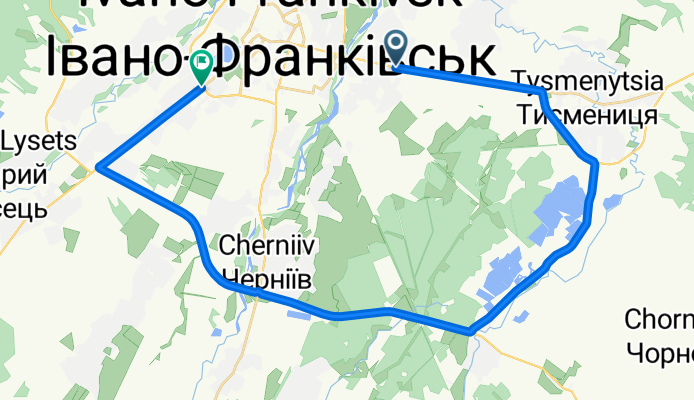 Ів.-Франківськ - Марківці - Чукалівка - Драгомирчани - Ів.-Франківськ