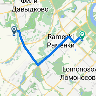 От улица Генерала Дорохова, 5 с10, Москва до Ленинские Горы Улица, 1Н, Москва