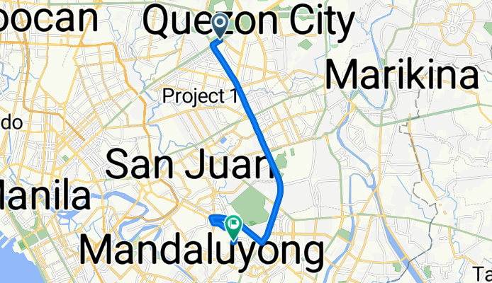 Quezon Avenue 101, Quezon City to Nueve de Febrero 800, Mandaluyong