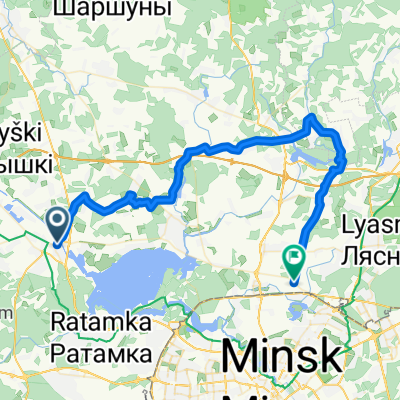 От улица Белова 1, Заславль до поворот на Заболотье