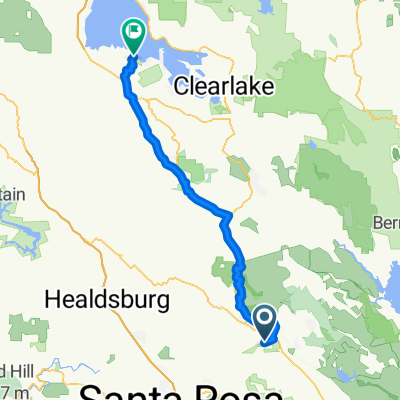 3801 Saint Helena Hwy, Calistoga to 5300 Soda Bay Rd, Kelseyville