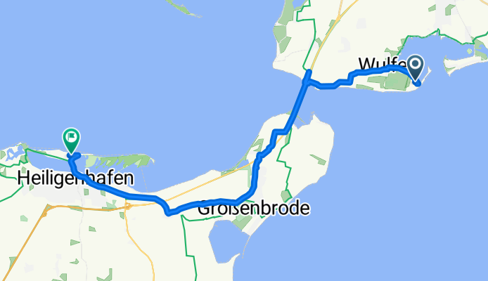 Wulfener Hals Weg 10–120, Fehmarn nach Seebrückenpromenade 3, Heiligenhafen