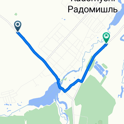 От вулиця Плетенецька, Радомишль до вулиця Микгород 71, Радомишль