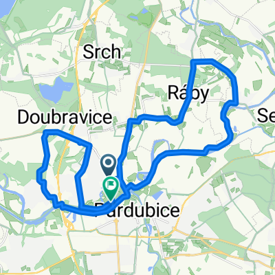 Pardubice &gt; Kunětická Hora &gt;Pardubice okruh = cca 28 km