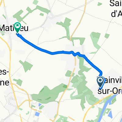 De 9 Rue Yves Montand, Blainville-sur-Orne à 10 Route de Beuville, Mathieu