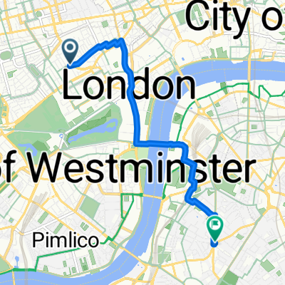 10–24 Vigo St, London to 180 Kennington Lane, London