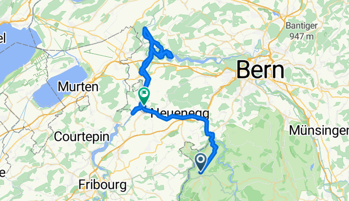Mit dem Fahrrad bis zur Wohlensee Staumauer und wider zurück (Leider nur bis Laupen BE)