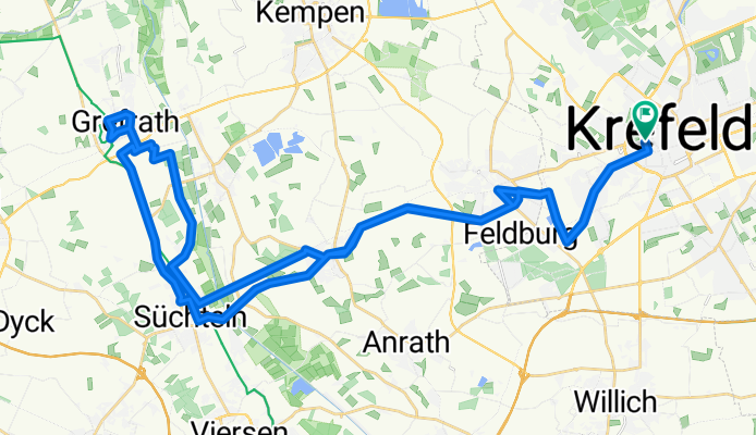 Krefeld - Tönisvorst - Vorst - Süchteln - Grefrath und zurück CLONED FROM ROUTE 570226