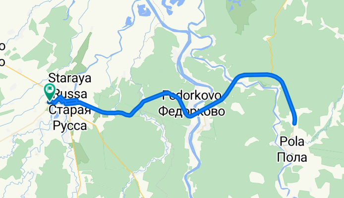 От улица Якутских Стрелков 59, Старая Русса до улица Якутских Стрелков 59, Старая Русса