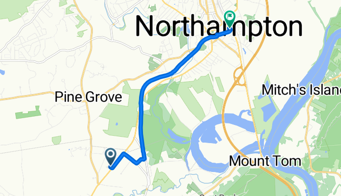 186 Northampton St, Easthampton to 155 Pleasant St, Northampton