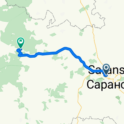 От улица Строительная 11, Саранск до Unnamed Road