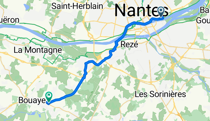 De Boulevard de Berlin 5, Nantes à Rue de la Noé 10, Bouaye