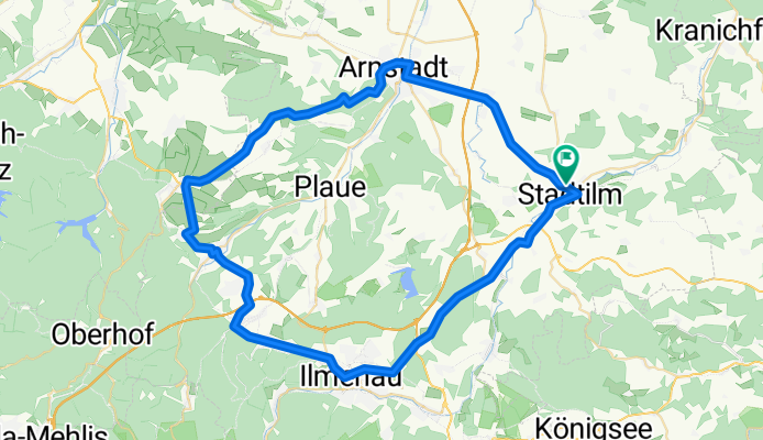 Stadtilm - Jonastal - Gräfenroda - Ilmenau - Stadtilm