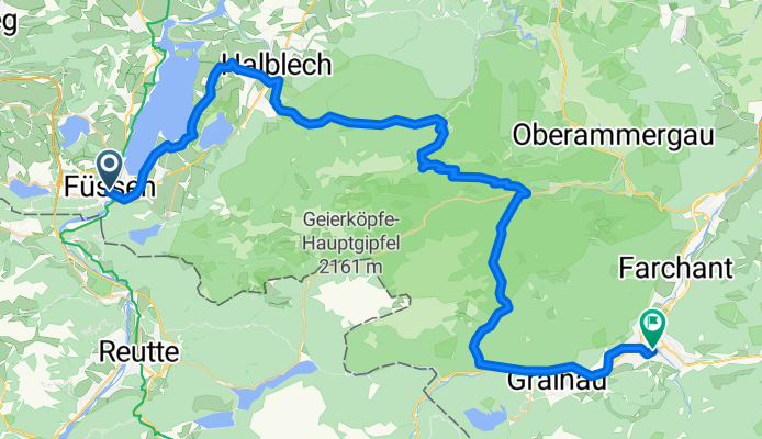 Füssen - Brunnenkopfhütte - Garmisch