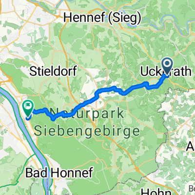 Am Markt 1, Hennef (Sieg) nach Michaelstraße 20, Königswinter