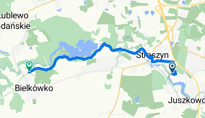 Wodna 15A, Juszkowo do Na Skarpie 2, Bielkówko