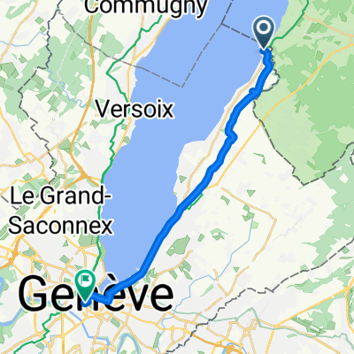 Route d'Hermance, Hermance to Place Béla Bartók, Geneva