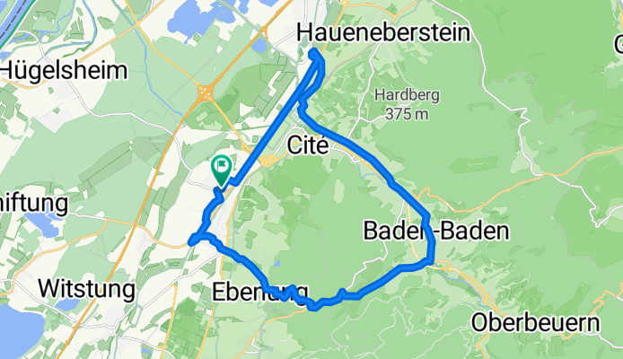 Sinzheim - Ebenung - Fremersberg - Baden Baden - Sinzheim