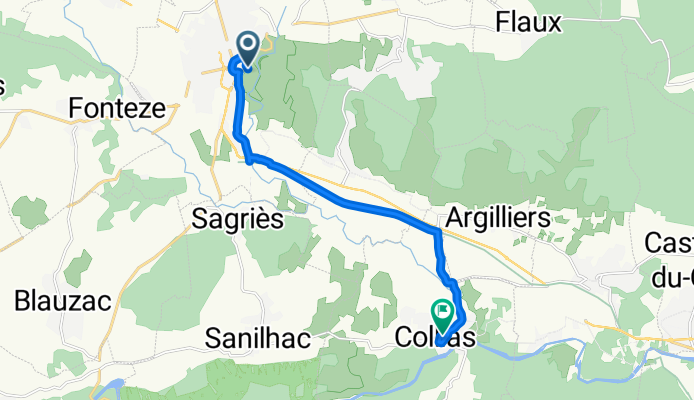 De 2 Promenade Racine, Uzès à 6 Chemin de la Clochette, Collias