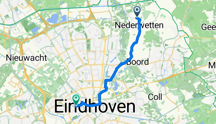 Heerendonk 2, Nuenen to Klimoplaan 47, Eindhoven