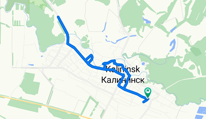 От улица Ленина 2, Калининск до улица Ленина 2, Калининск