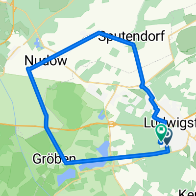 Heinrich-Zille-Straße 23, Ludwigsfelde nach Heideweg 14, Ludwigsfelde