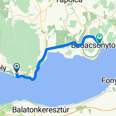 Zrínyi Miklós utca 6., Vonyarcvashegy to Fő utca 62., Badacsonytomaj