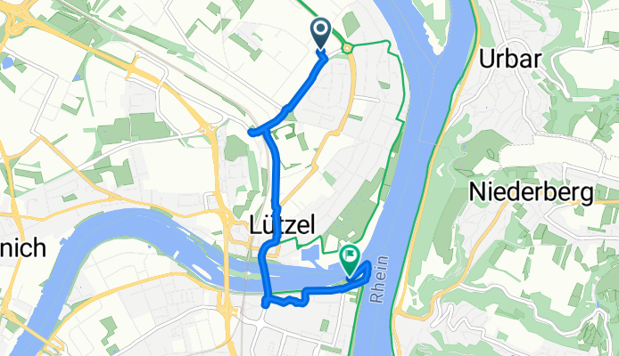 Hans-Böckler-Straße 1A, Koblenz nach Danziger Freiheit 2, Koblenz