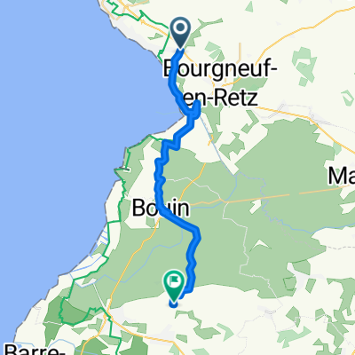 De Route de Moraudeau 4, Les Moutiers-en-Retz à La Noue Mossart 500, Saint-Gervais