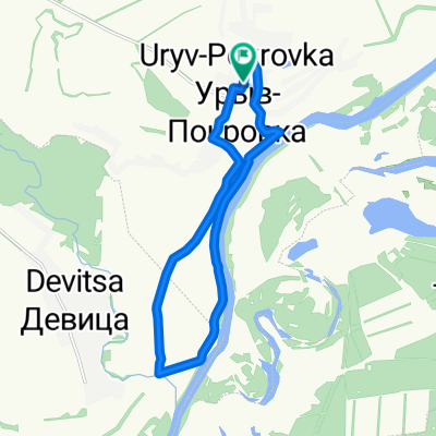 От Unnamed Road, Урыв-Покровка до Unnamed Road, Урыв-Покровка
