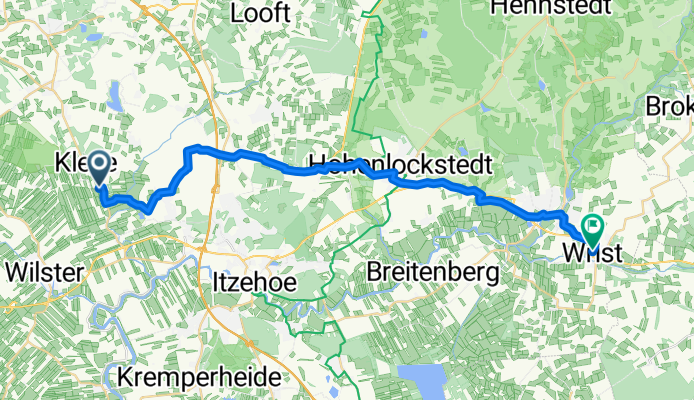 Hauptstraße 1, Kleve nach Bahnhofstraße 9, Wrist