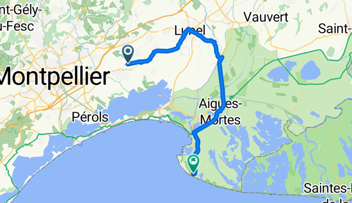 Itinéraire à partir de D189, Mauguio