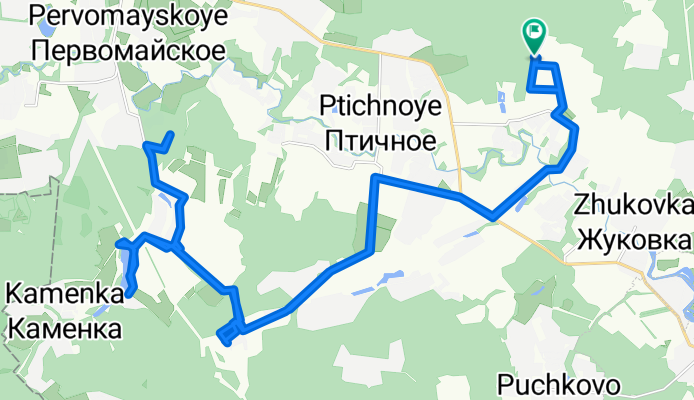 От Журавлиная улица, 81, Первомайское до Журавлиная улица, 81, Первомайское