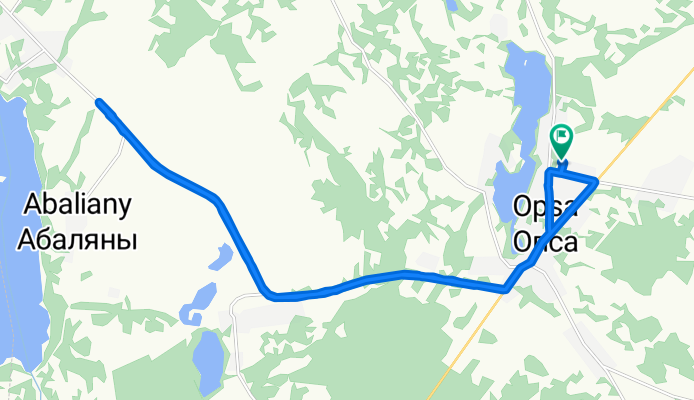 От улица Набережная, Опса до улица Набережная, Опса